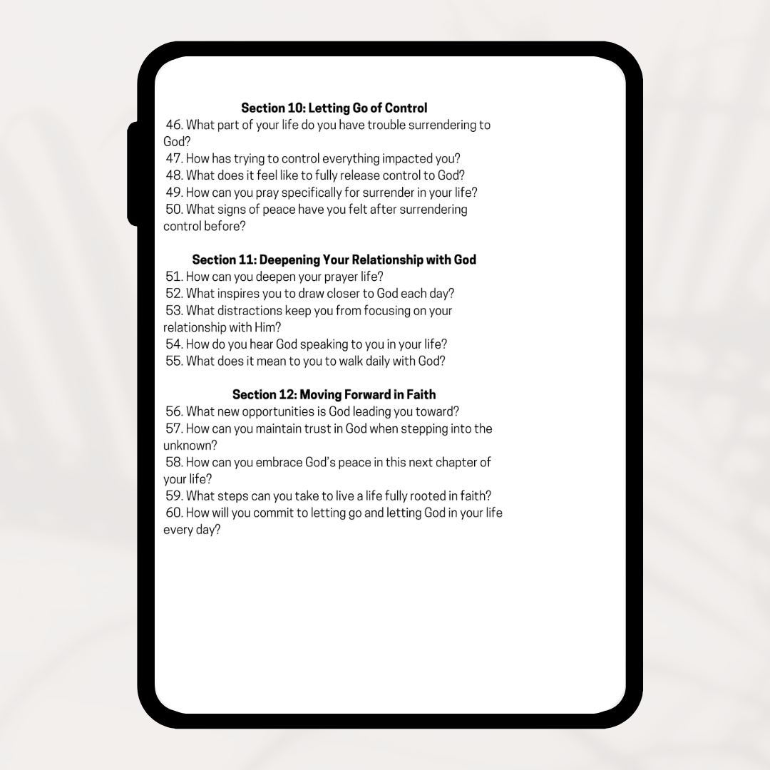 Let Go and Let God Journal | Digital Copy