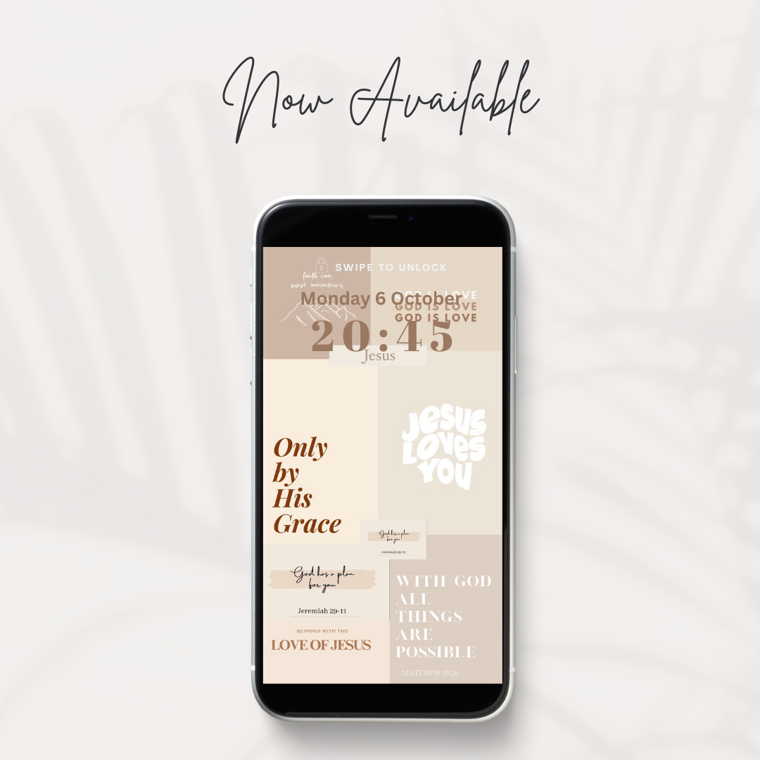Rooted in Christ: Christian Wallpaper Pack | Digital Copy