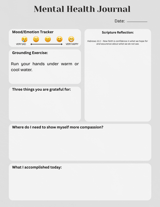 Wellness Bundle (Mental Health Journal + Affirmations) | Digital Copy