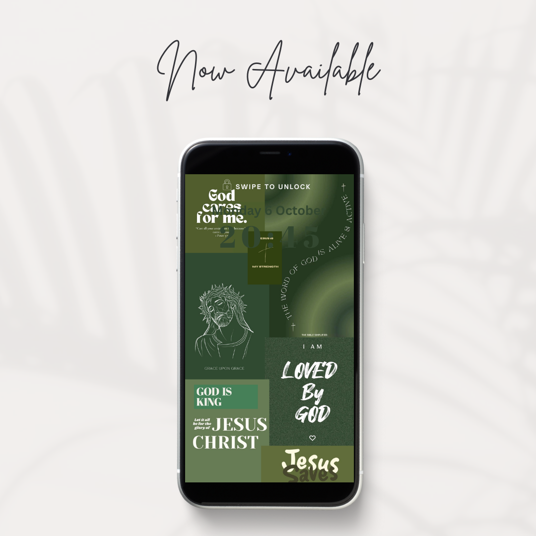 Rooted in Christ: Christian Wallpaper Pack | Digital Copy