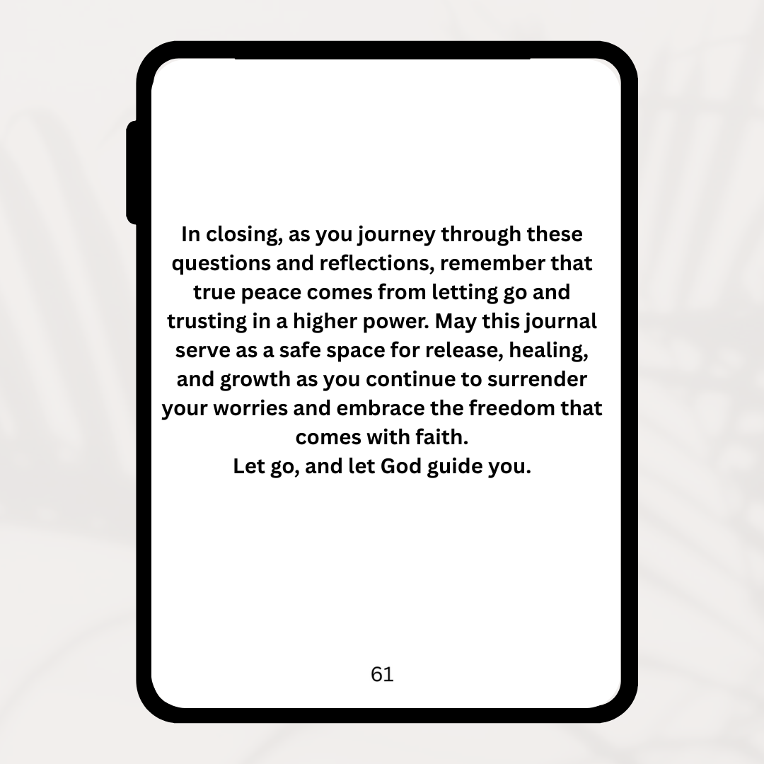 Let Go and Let God Journal | Digital Copy