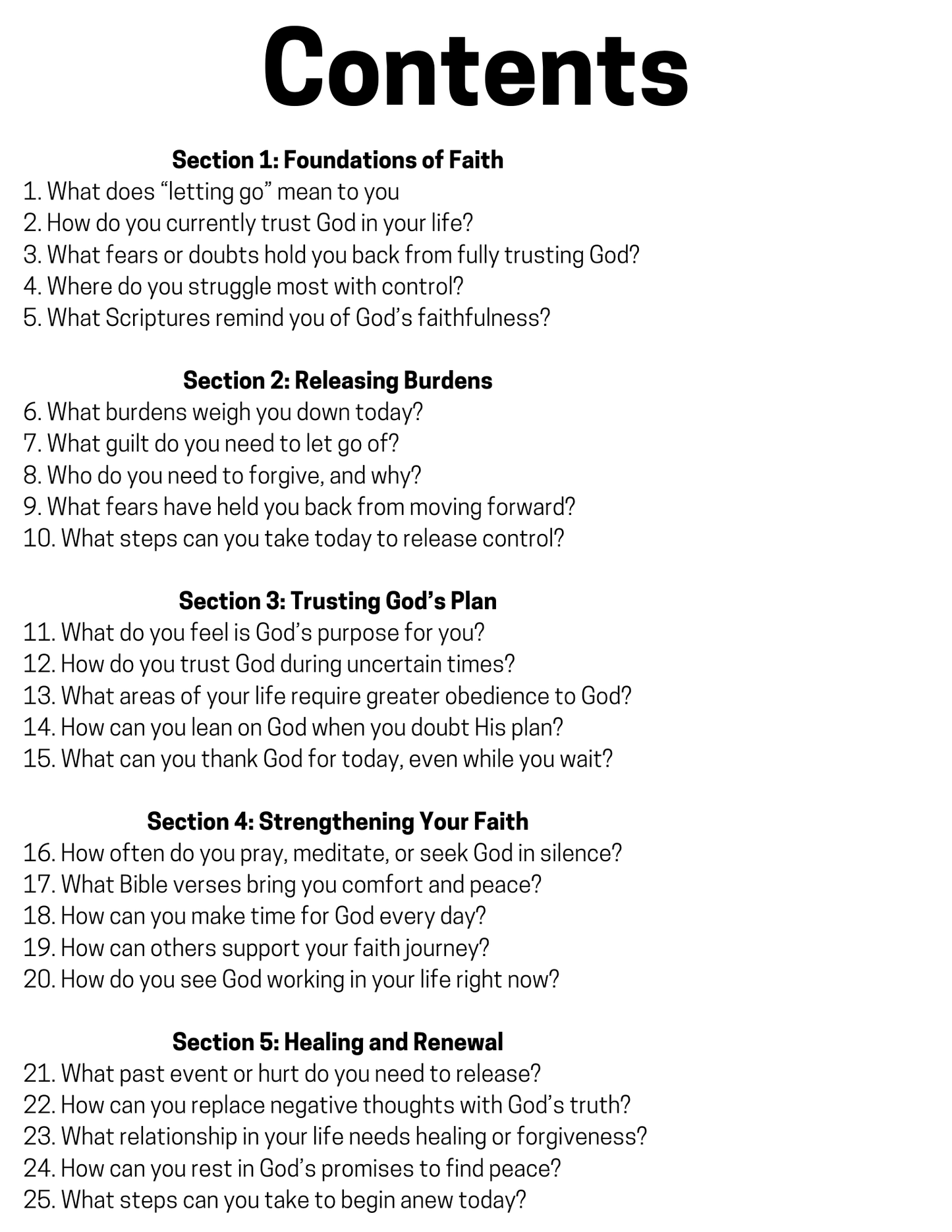 Let Go and Let God Journal | Digital Copy