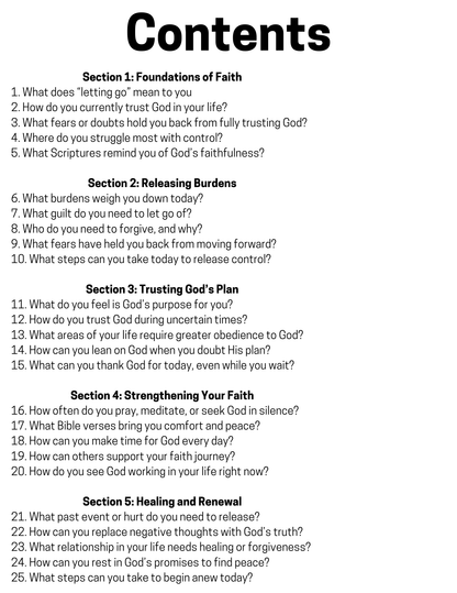 Let Go and Let God Journal | Digital Copy