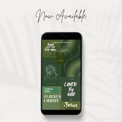 Rooted in Christ: Christian Wallpaper Pack | Digital Copy